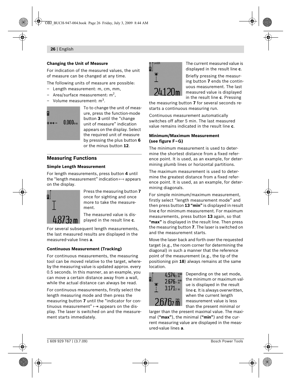 Bosch GLM 150 Professional User Manual | Page 26 / 440