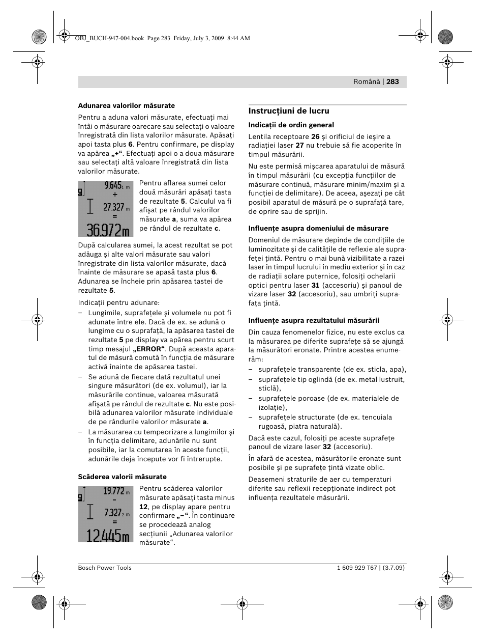 Bosch GLM 150 Professional User Manual | Page 283 / 440