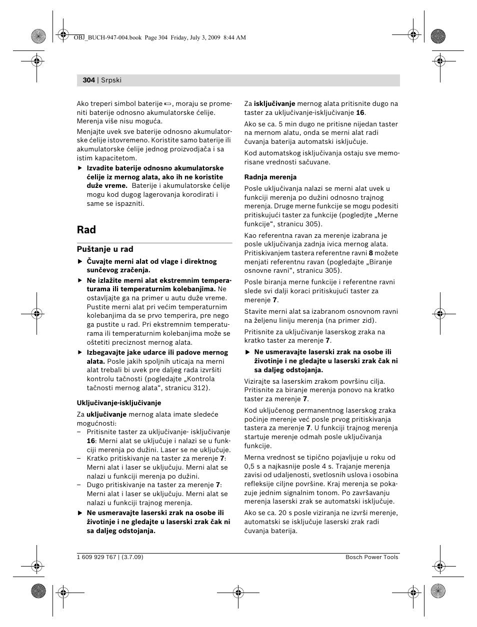 Bosch GLM 150 Professional User Manual | Page 304 / 440