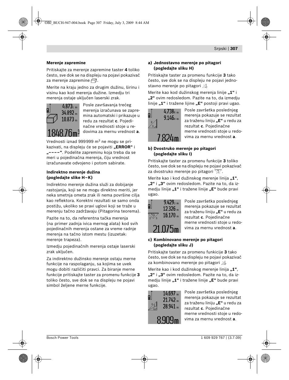 Bosch GLM 150 Professional User Manual | Page 307 / 440