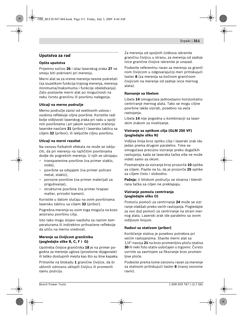 Bosch GLM 150 Professional User Manual | Page 311 / 440