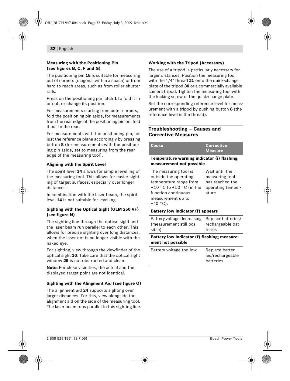Bosch GLM 150 Professional User Manual | Page 32 / 440