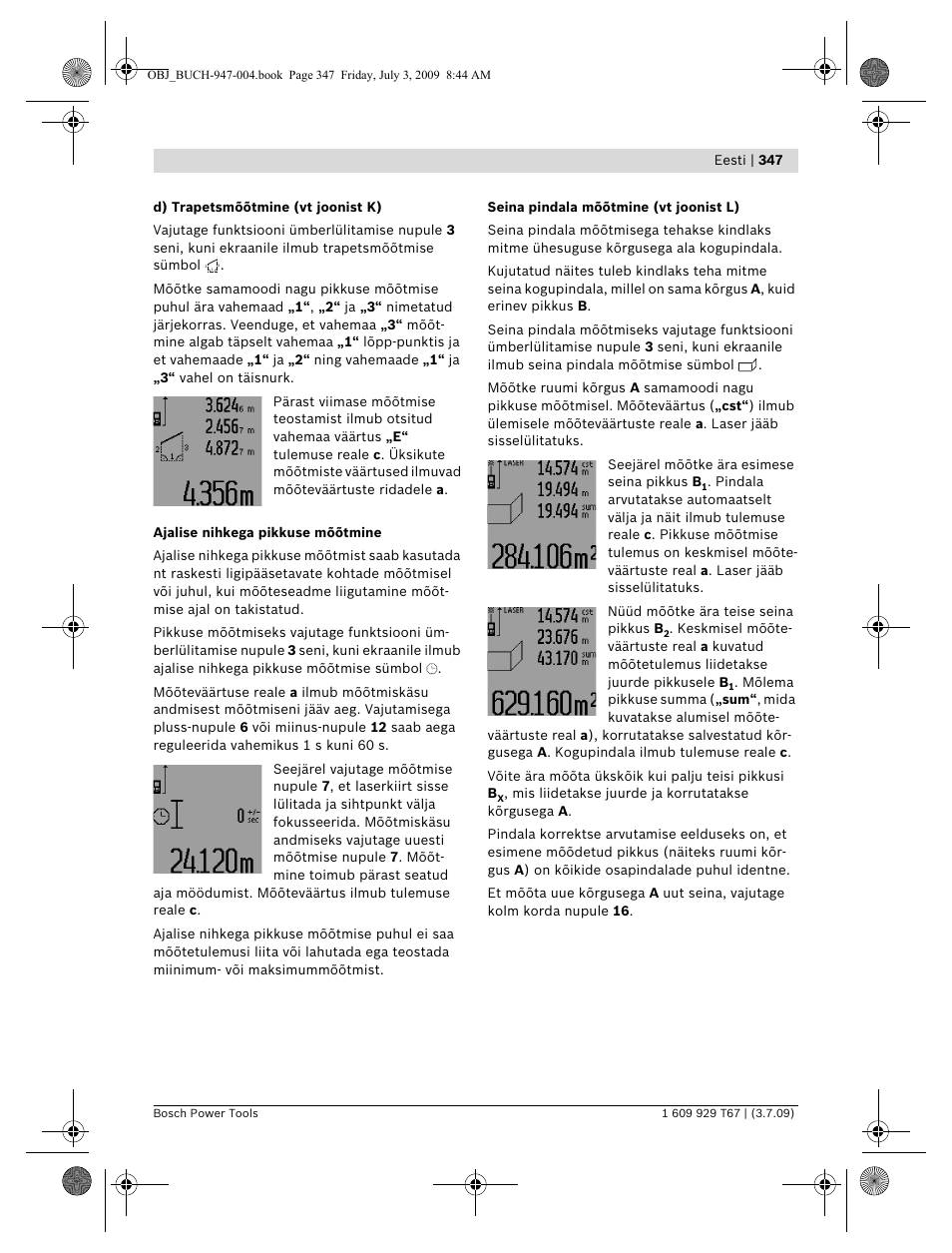 Bosch GLM 150 Professional User Manual | Page 347 / 440