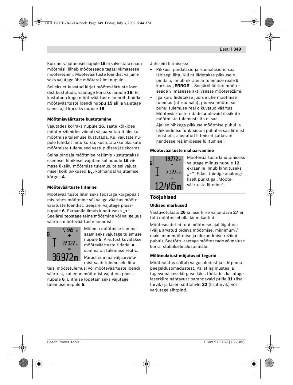 Bosch GLM 150 Professional User Manual | Page 349 / 440