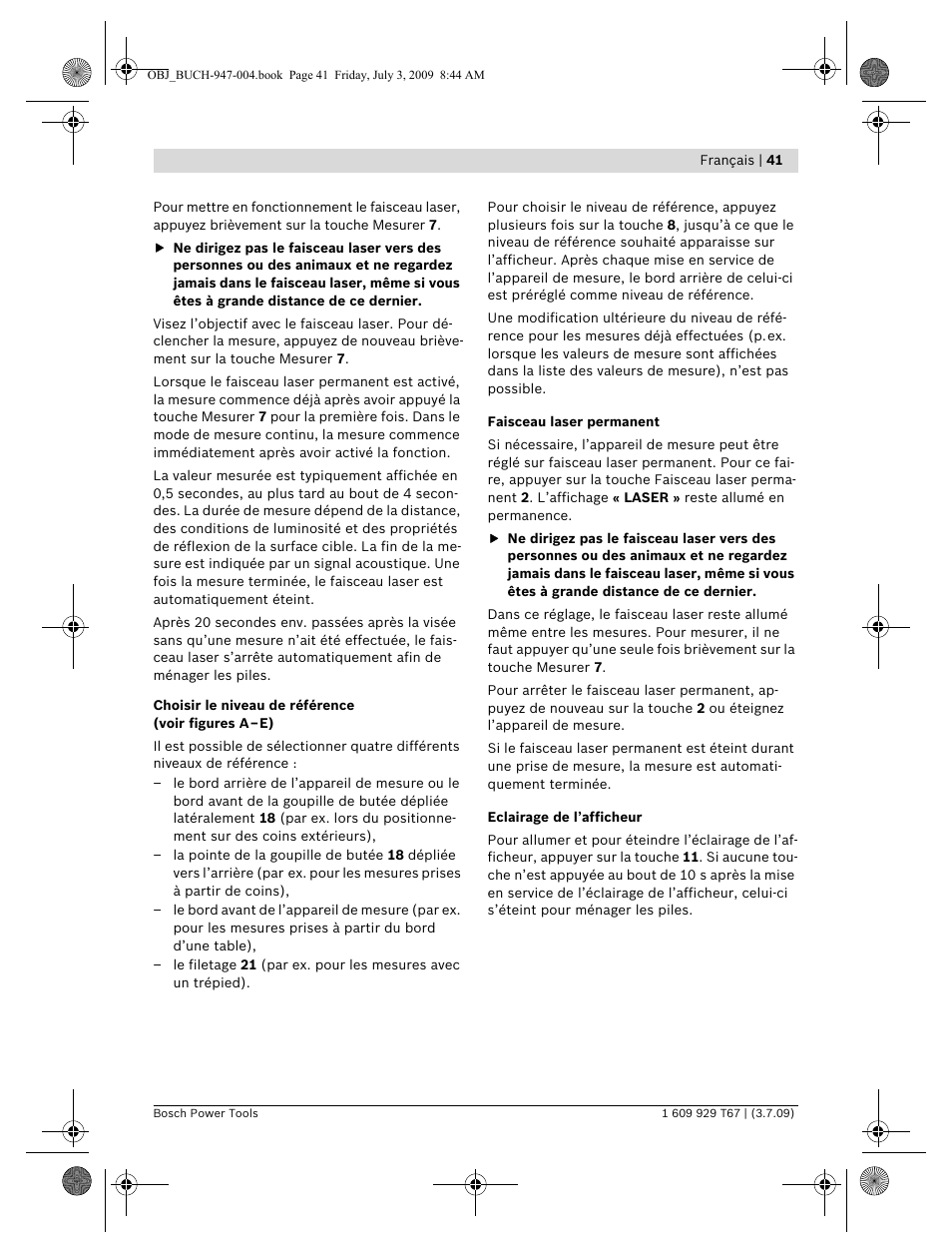 Bosch GLM 150 Professional User Manual | Page 41 / 440
