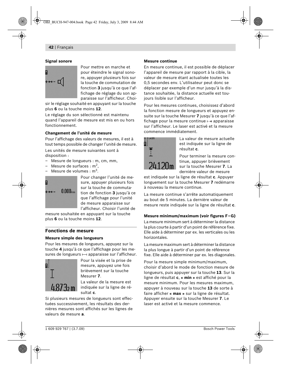 Bosch GLM 150 Professional User Manual | Page 42 / 440