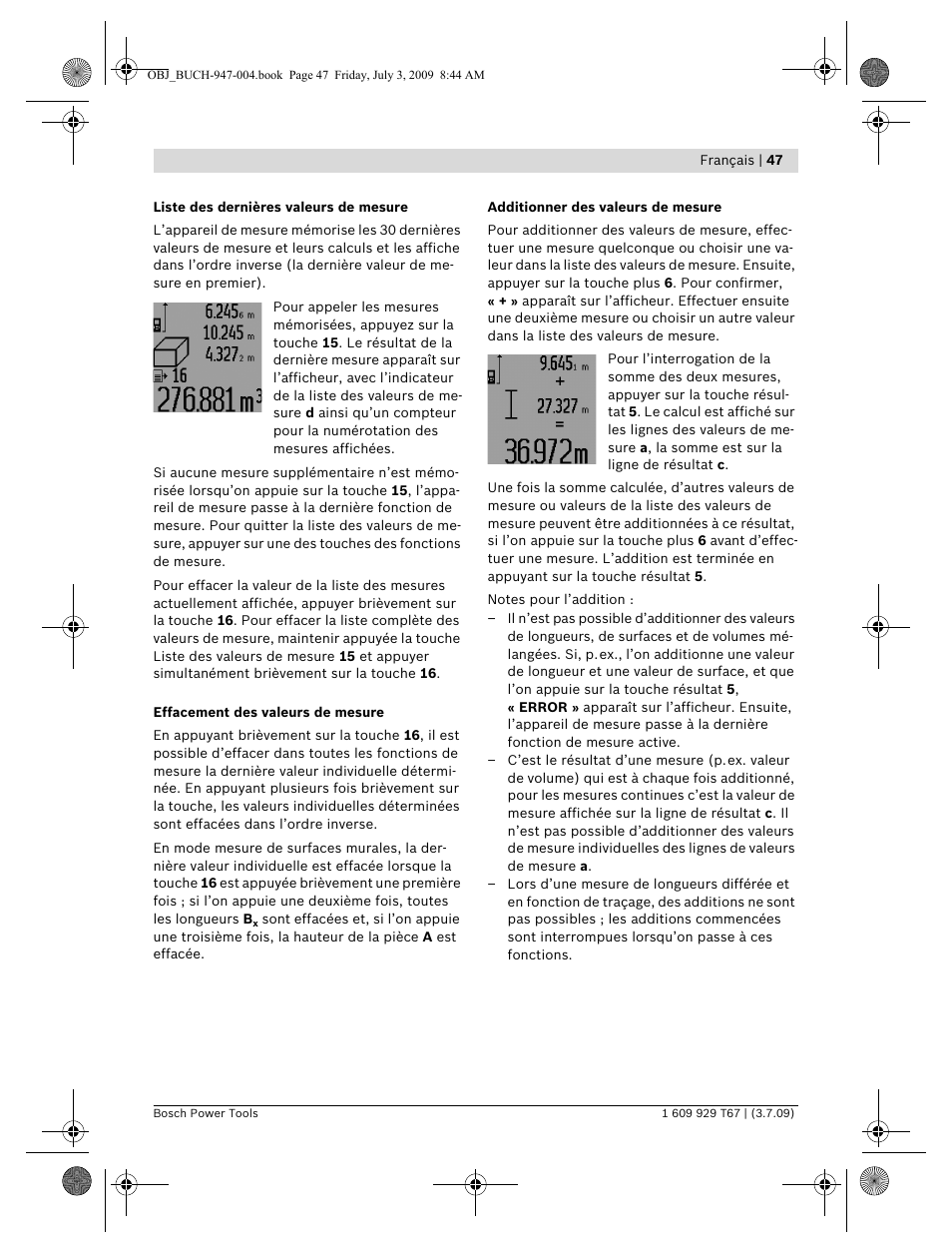 Bosch GLM 150 Professional User Manual | Page 47 / 440