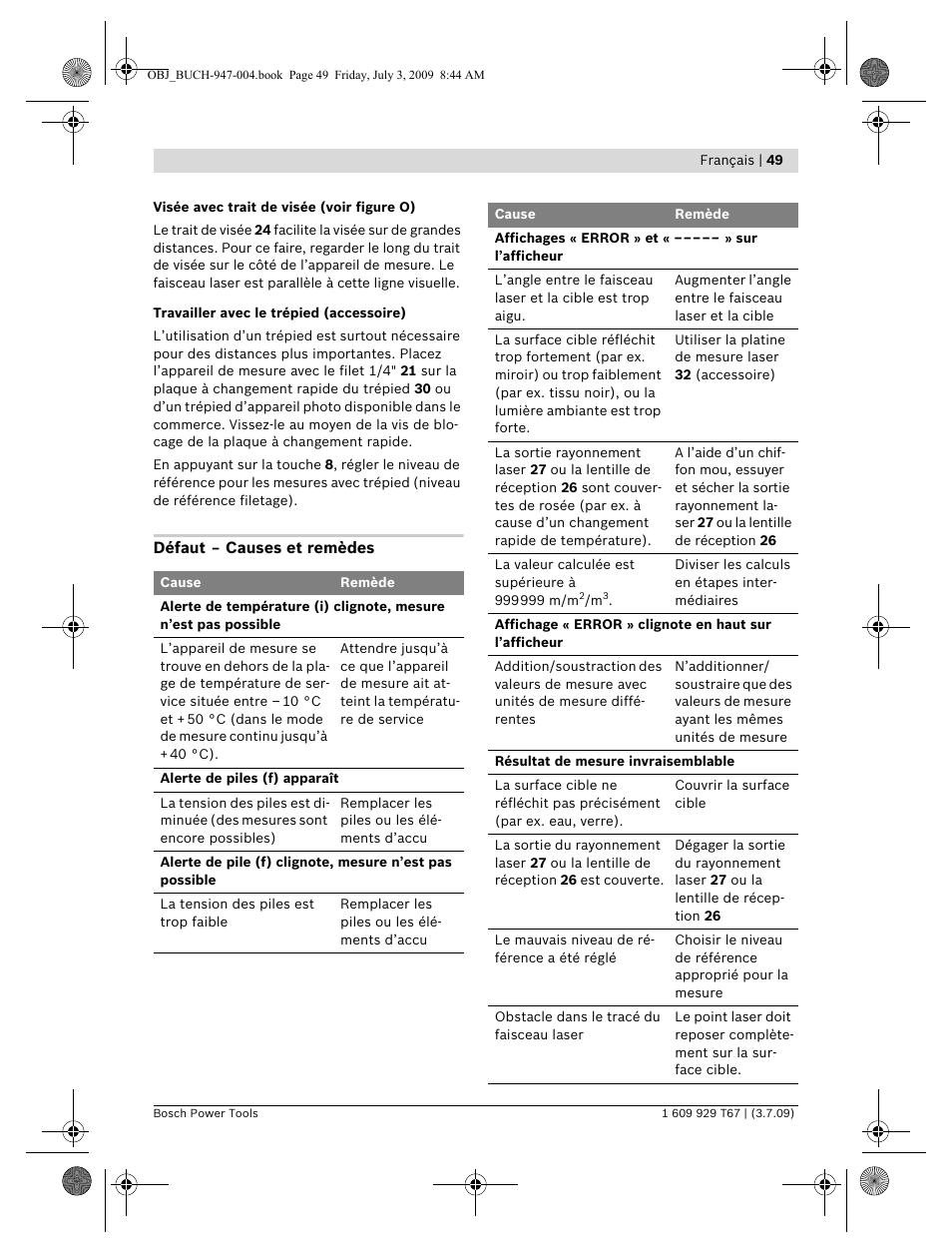 Bosch GLM 150 Professional User Manual | Page 49 / 440