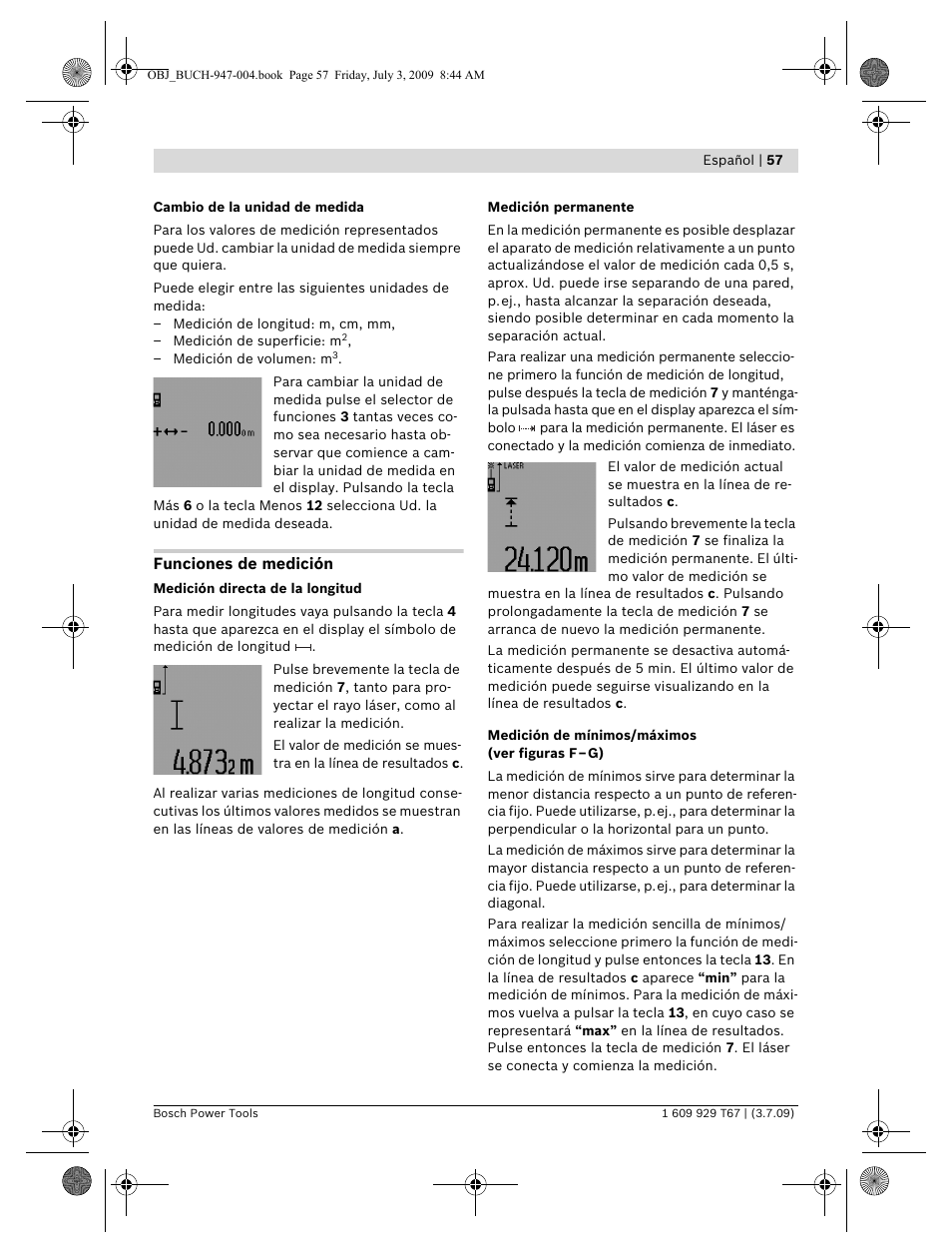 Bosch GLM 150 Professional User Manual | Page 57 / 440