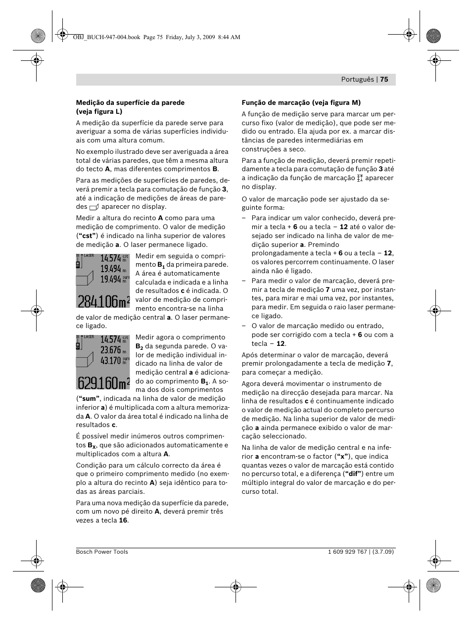Bosch GLM 150 Professional User Manual | Page 75 / 440