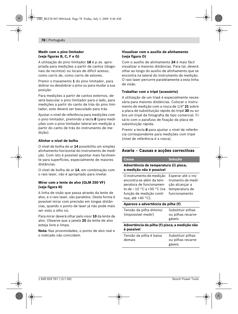 Bosch GLM 150 Professional User Manual | Page 78 / 440