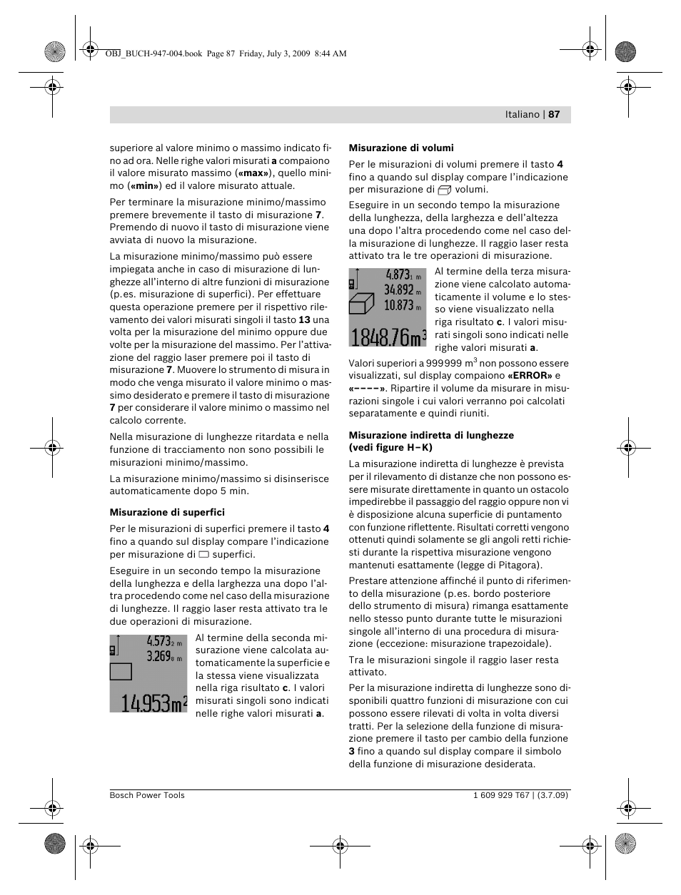 Bosch GLM 150 Professional User Manual | Page 87 / 440