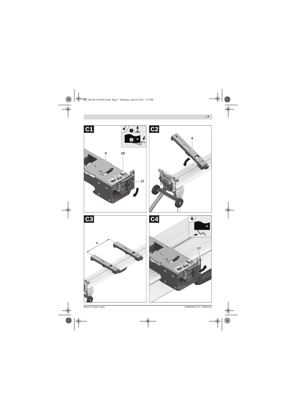 C1 c2 c3 c4 | Bosch GTA 3800 Professional User Manual | Page 7 / 171