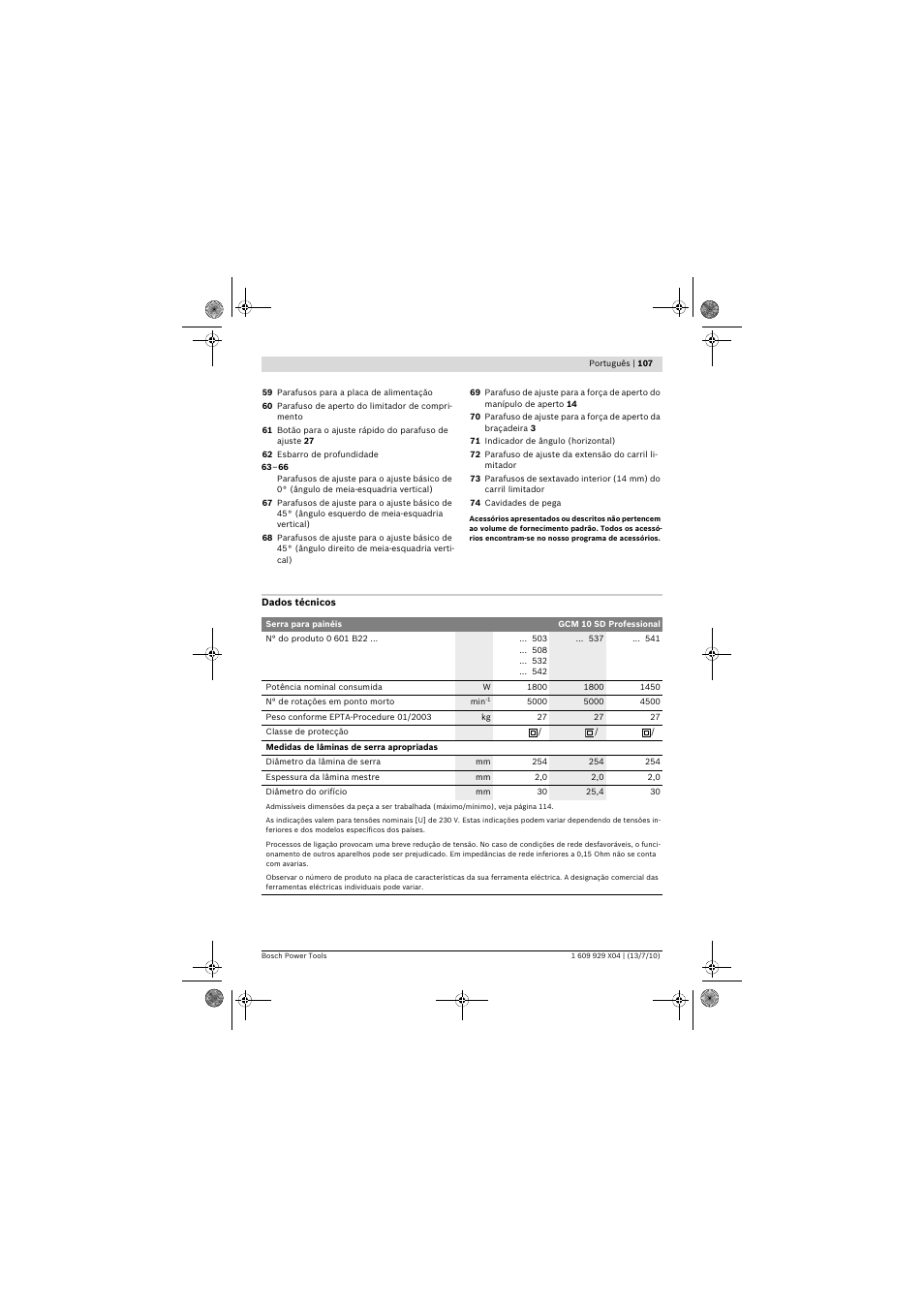 Bosch GCM 10 SD Professional User Manual | Page 107 / 630