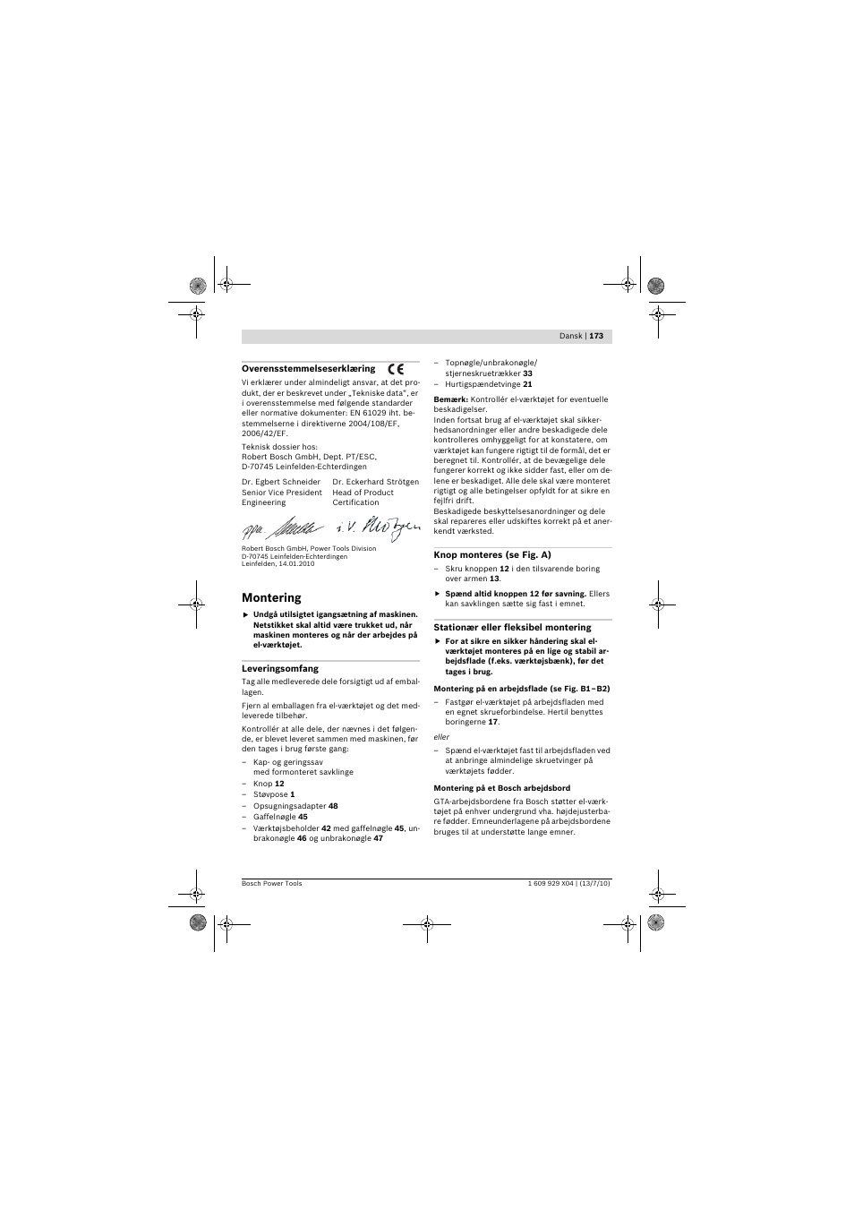 Montering | Bosch GCM 10 SD Professional User Manual | Page 173 / 630