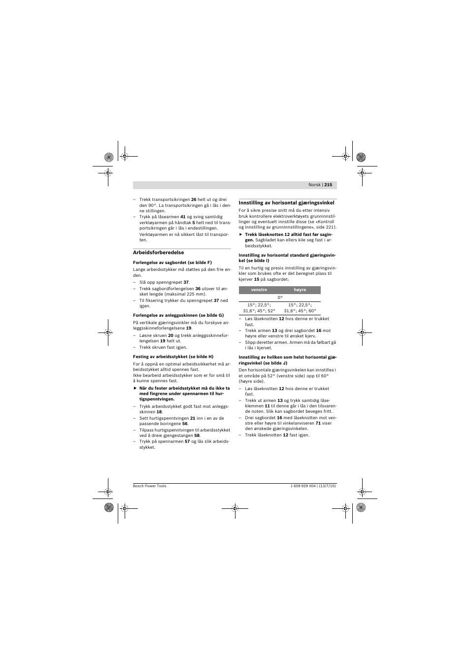 Bosch GCM 10 SD Professional User Manual | Page 215 / 630