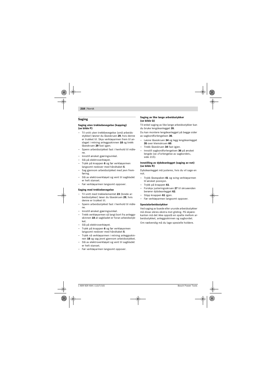 Bosch GCM 10 SD Professional User Manual | Page 218 / 630