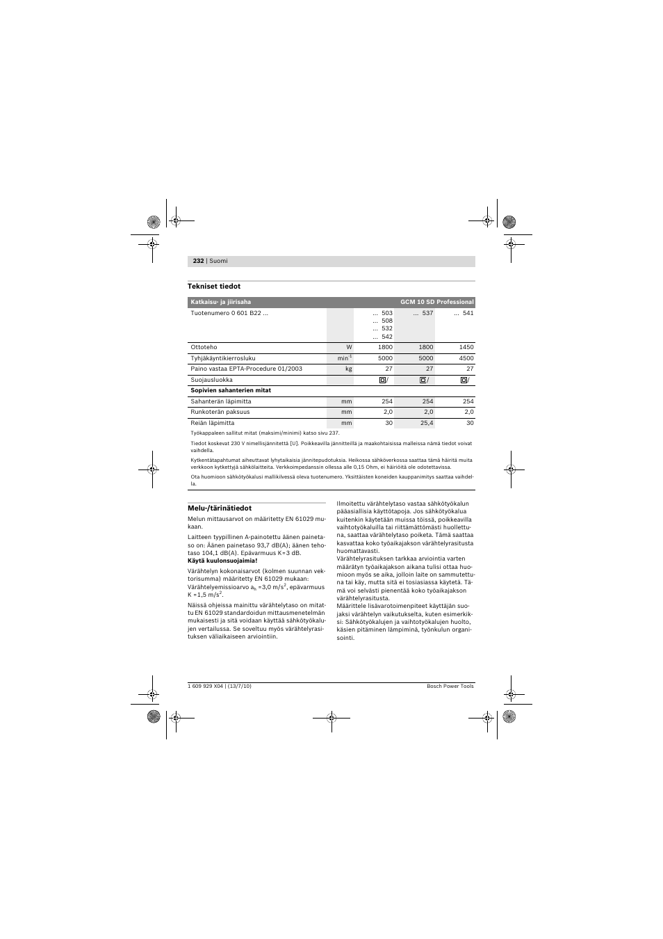 Bosch GCM 10 SD Professional User Manual | Page 232 / 630