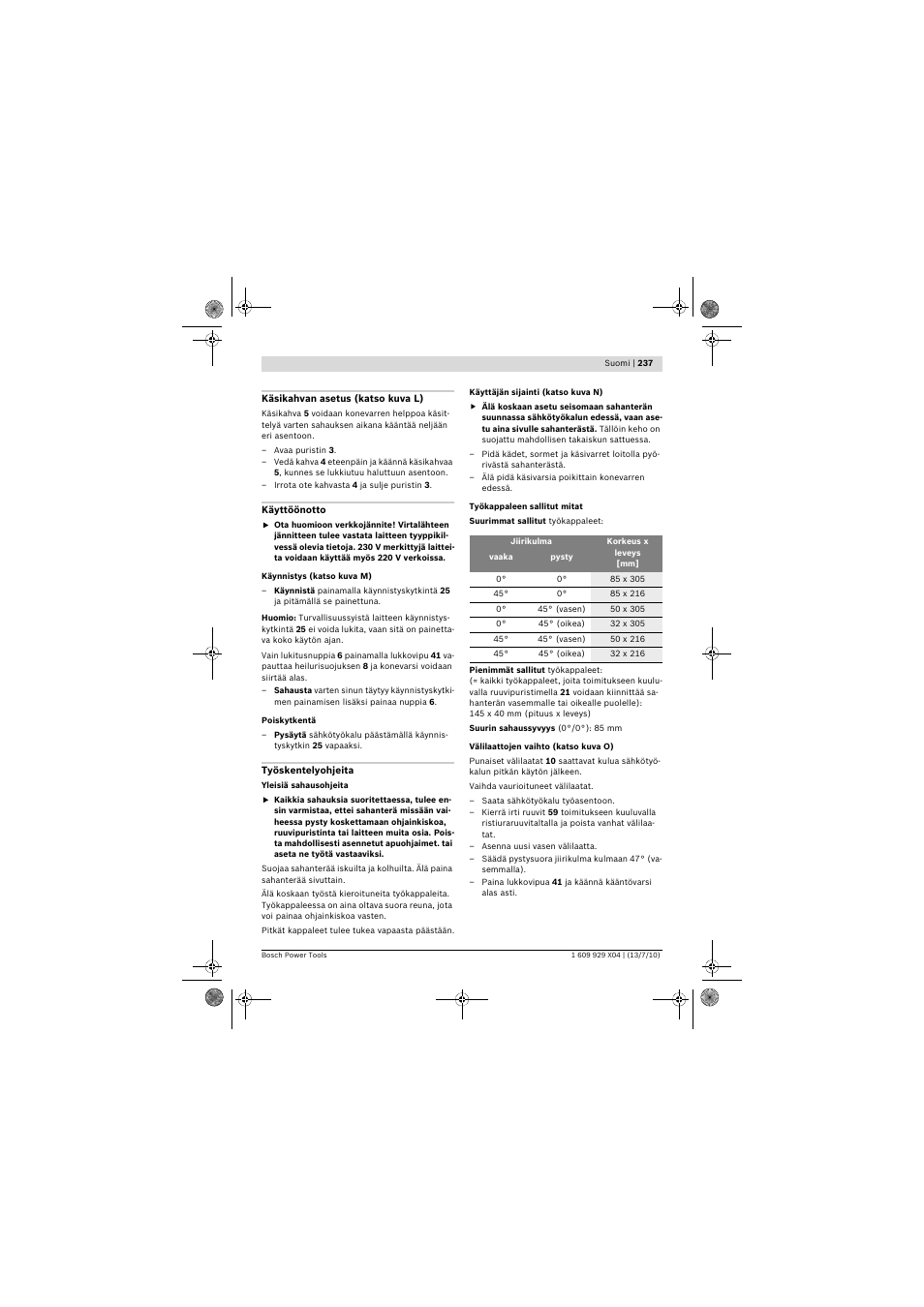 Bosch GCM 10 SD Professional User Manual | Page 237 / 630
