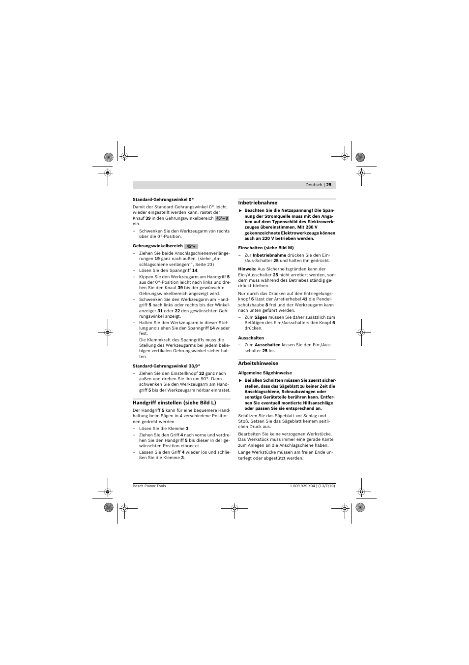 Bosch GCM 10 SD Professional User Manual | Page 25 / 630