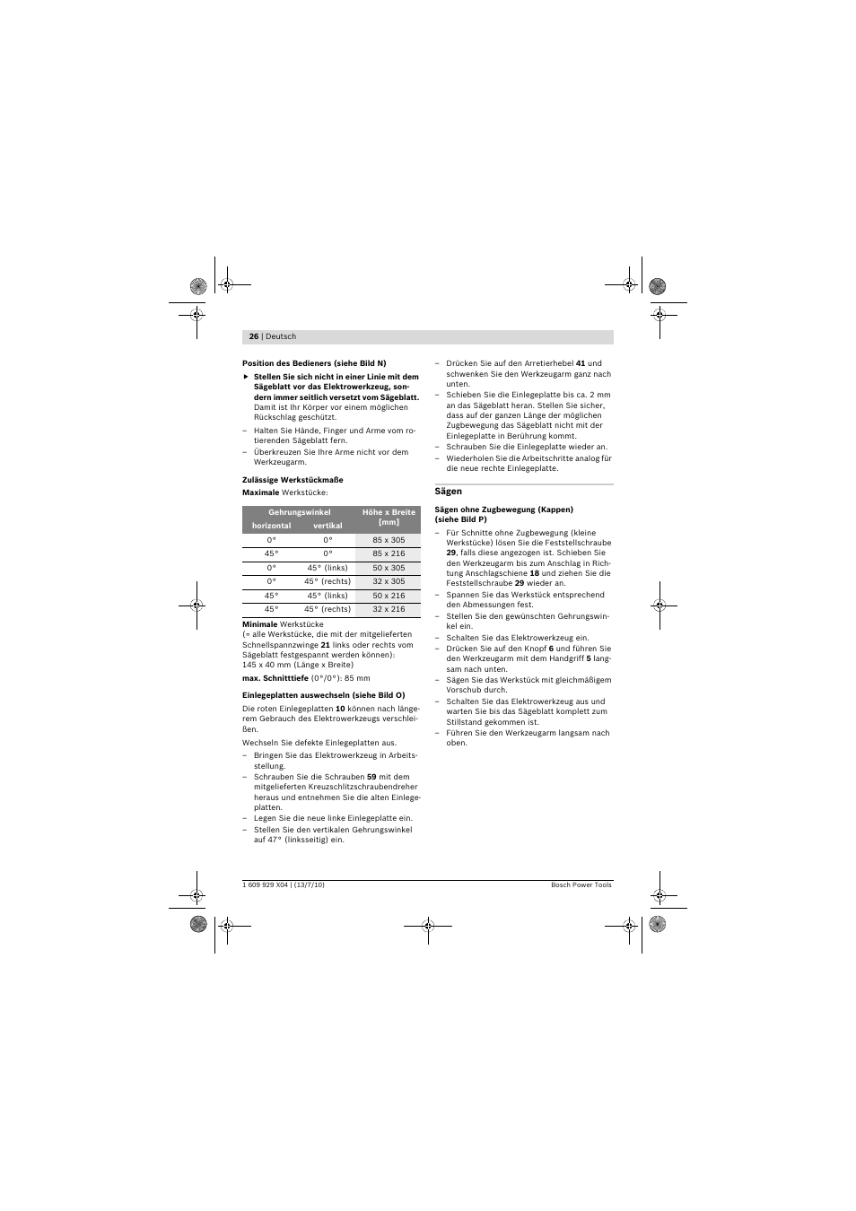 Bosch GCM 10 SD Professional User Manual | Page 26 / 630