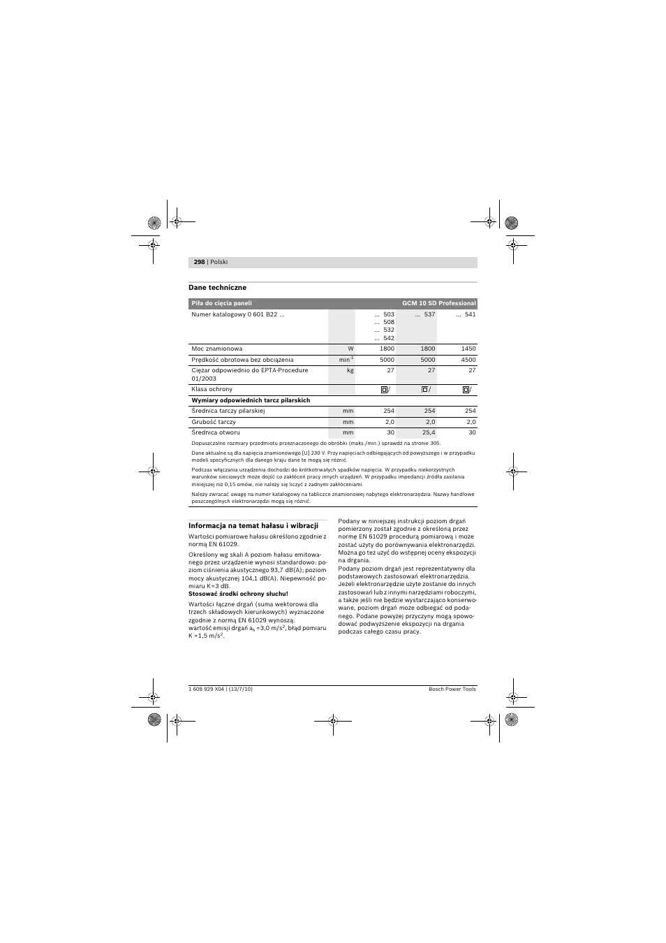 Bosch GCM 10 SD Professional User Manual | Page 298 / 630
