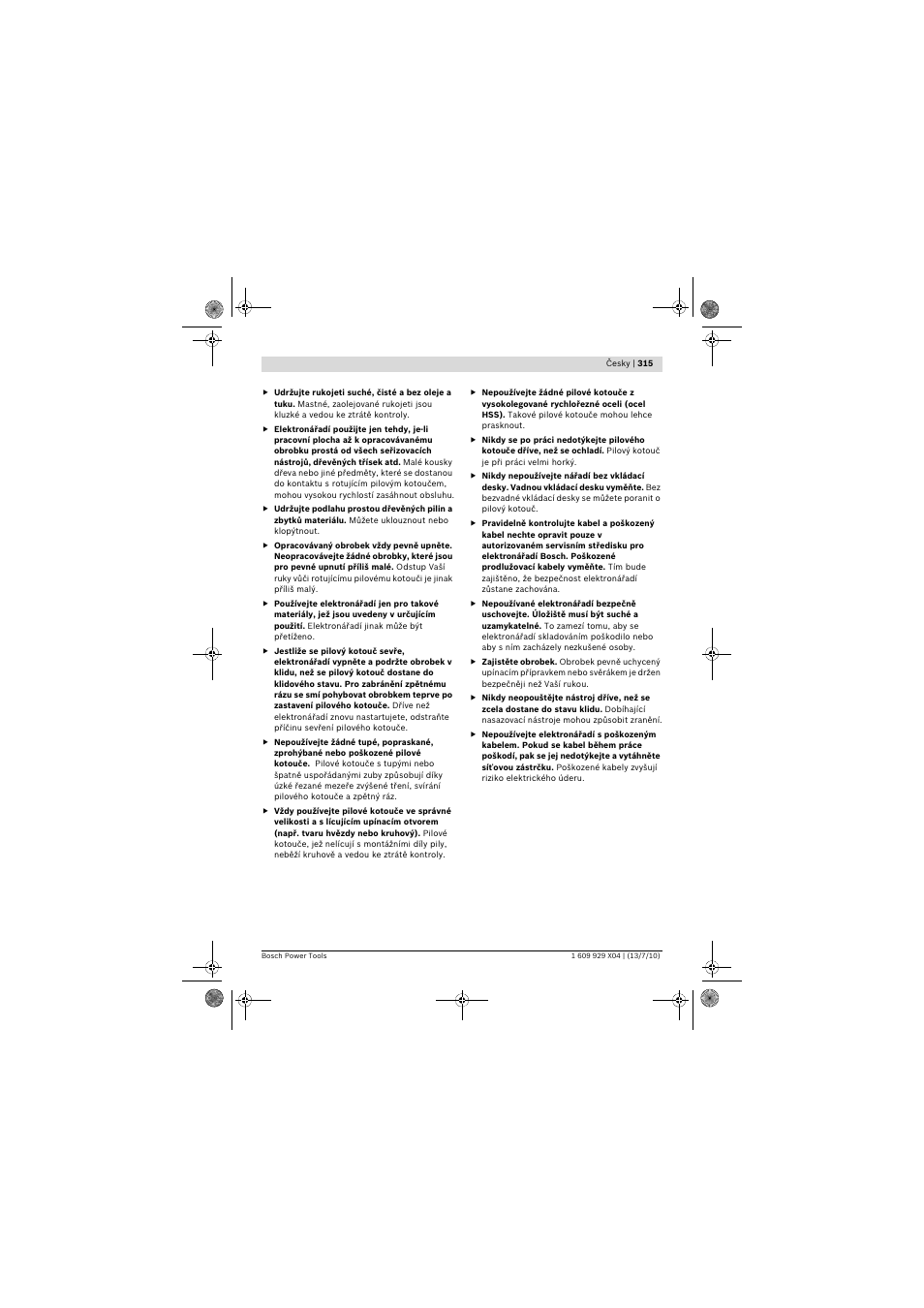 Bosch GCM 10 SD Professional User Manual | Page 315 / 630