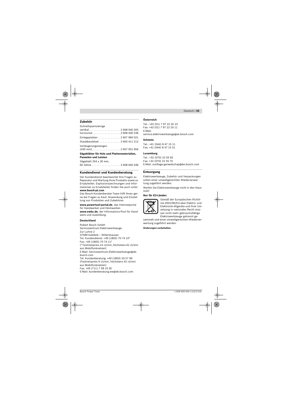 Bosch GCM 10 SD Professional User Manual | Page 33 / 630