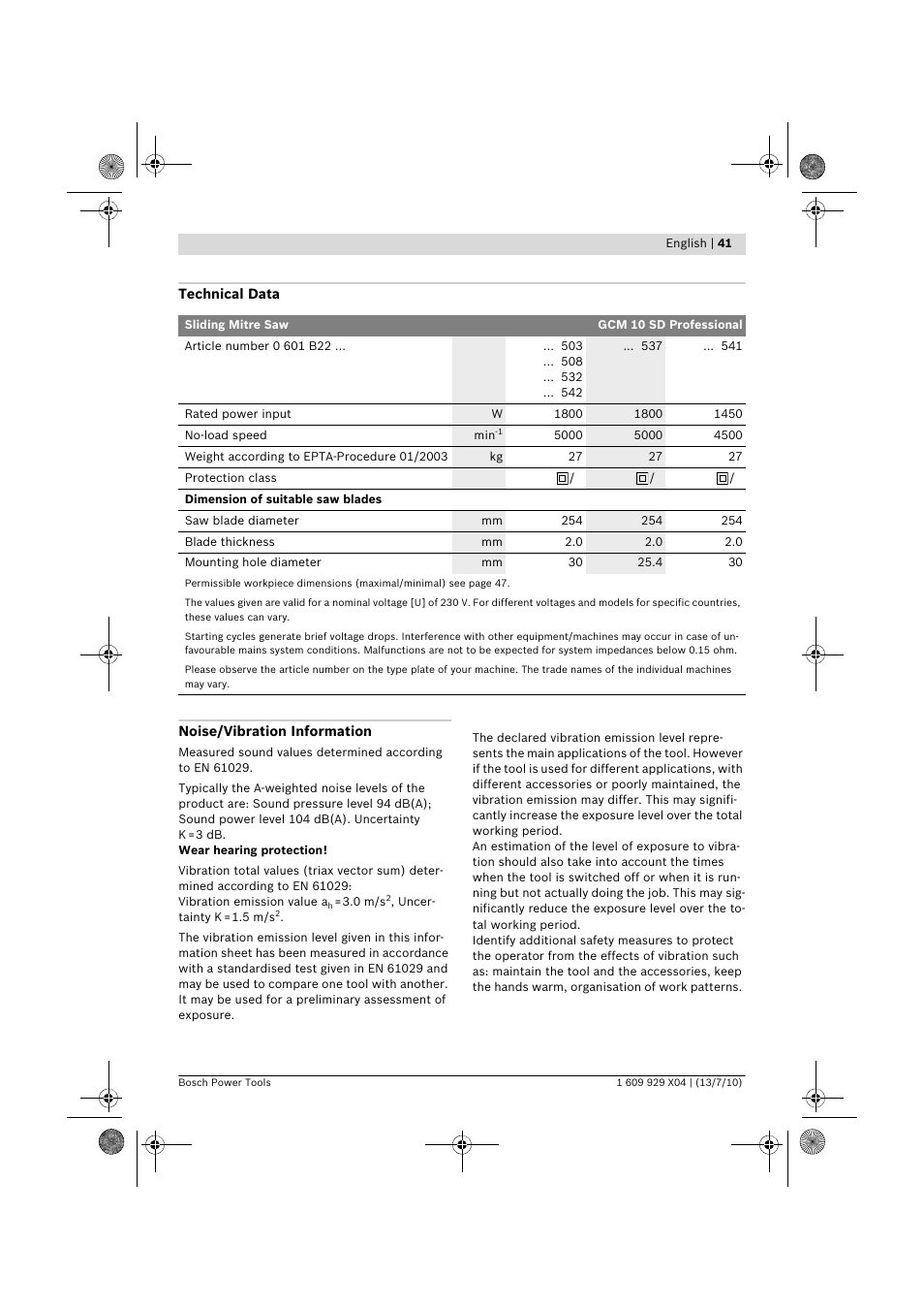 Bosch GCM 10 SD Professional User Manual | Page 41 / 630