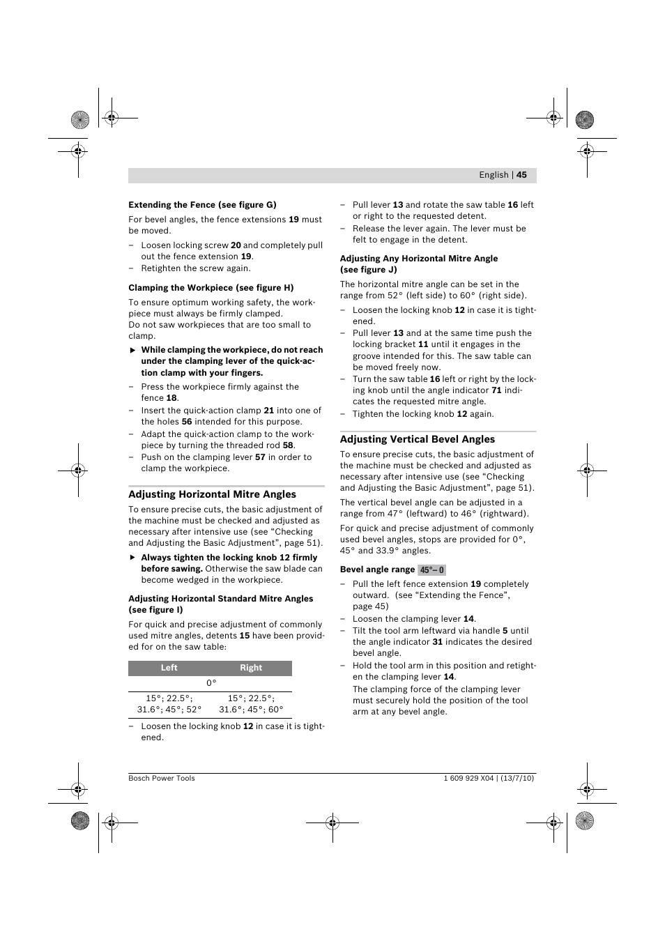 Bosch GCM 10 SD Professional User Manual | Page 45 / 630