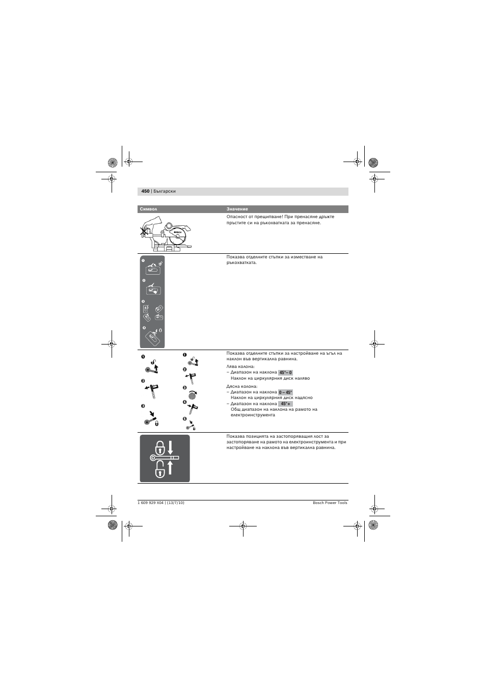 Bosch GCM 10 SD Professional User Manual | Page 450 / 630