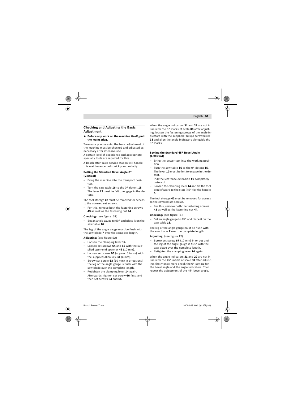 Bosch GCM 10 SD Professional User Manual | Page 51 / 630