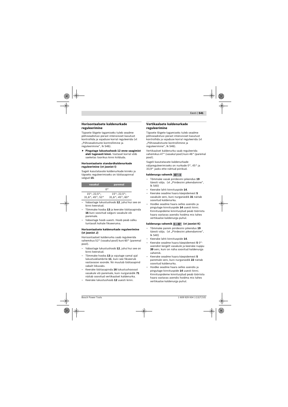 Bosch GCM 10 SD Professional User Manual | Page 541 / 630