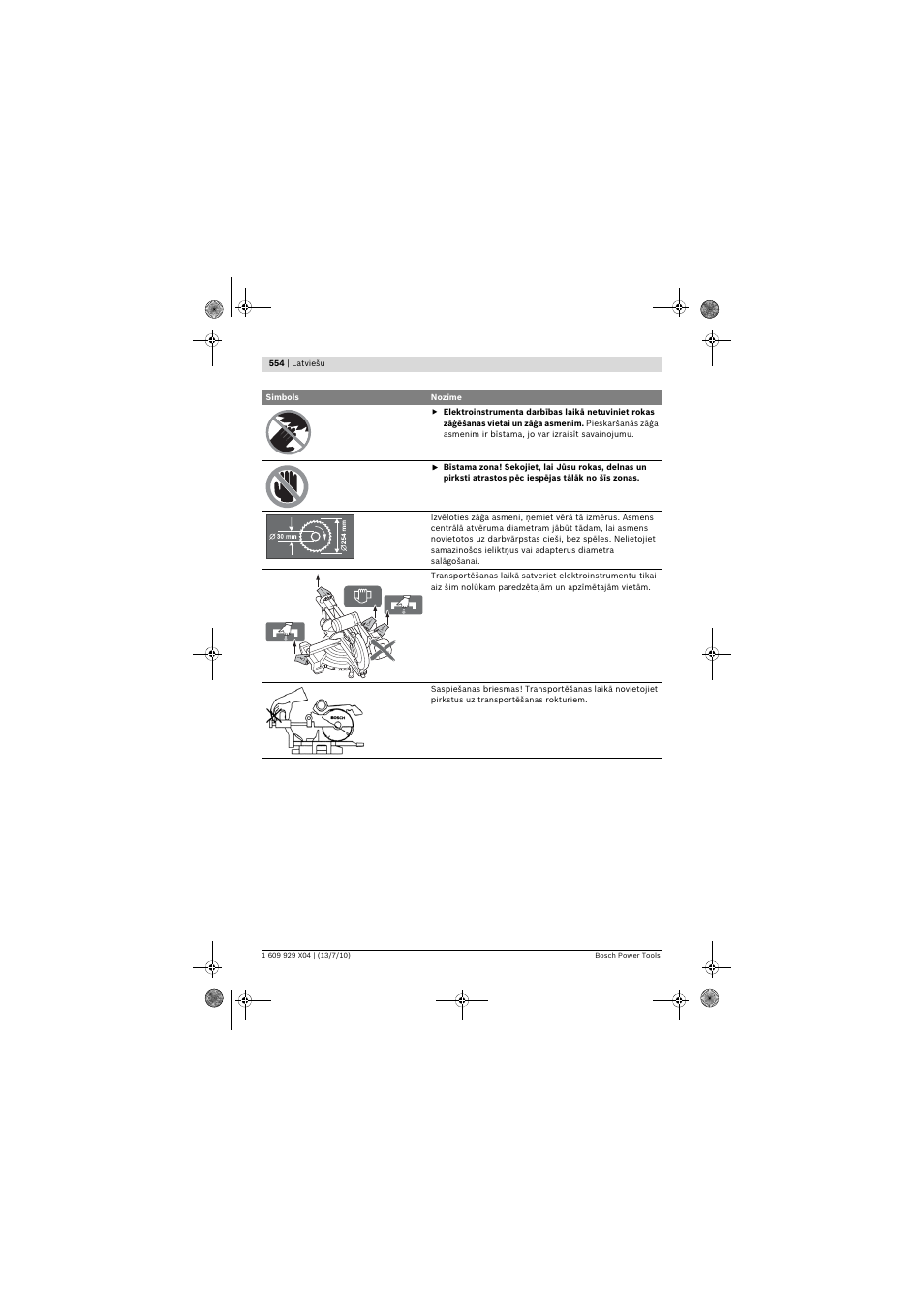 Bosch GCM 10 SD Professional User Manual | Page 554 / 630