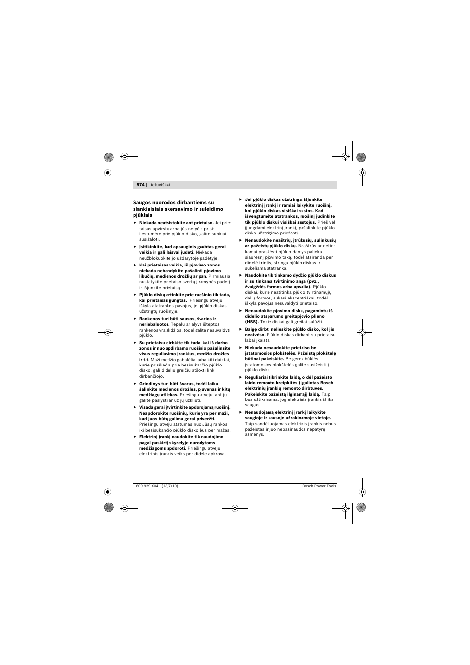 Bosch GCM 10 SD Professional User Manual | Page 574 / 630