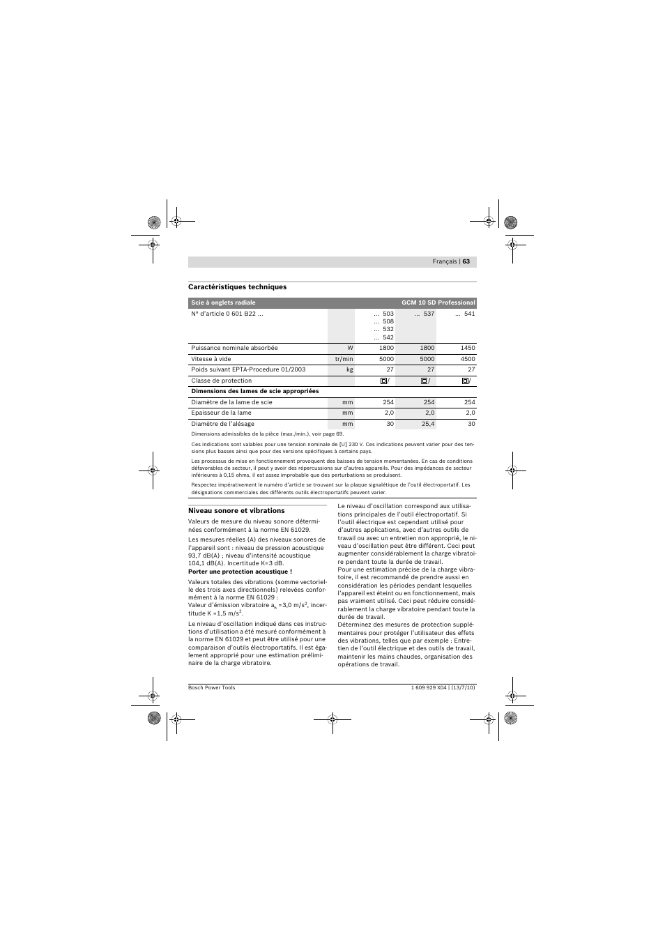 Bosch GCM 10 SD Professional User Manual | Page 63 / 630