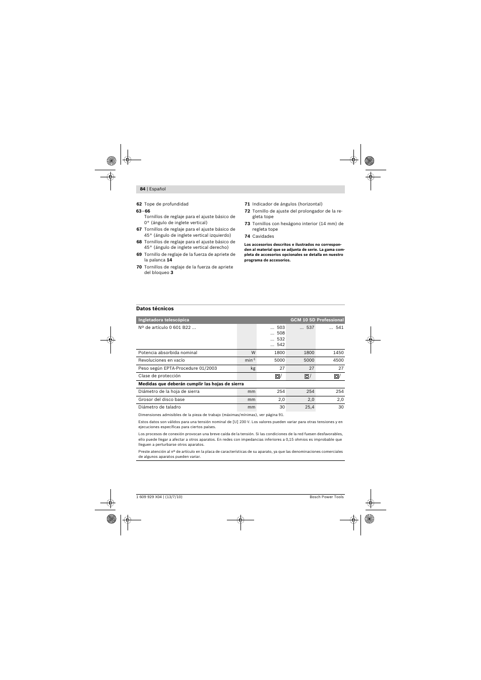 Bosch GCM 10 SD Professional User Manual | Page 84 / 630