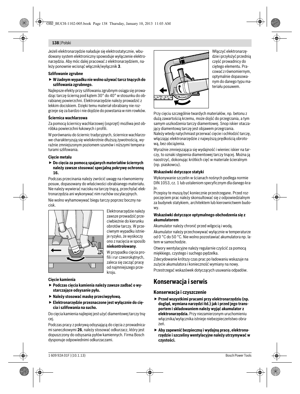 Konserwacja i serwis | Bosch GWS 18-125 V-LI Professional User Manual | Page 137 / 285