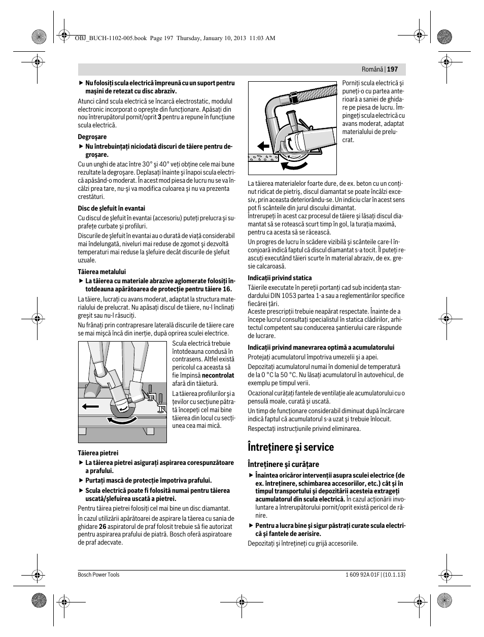 Întreţinere şi service | Bosch GWS 18-125 V-LI Professional User Manual | Page 196 / 285