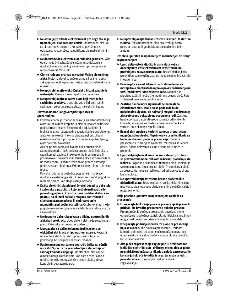 Bosch GWS 18-125 V-LI Professional User Manual | Page 210 / 285