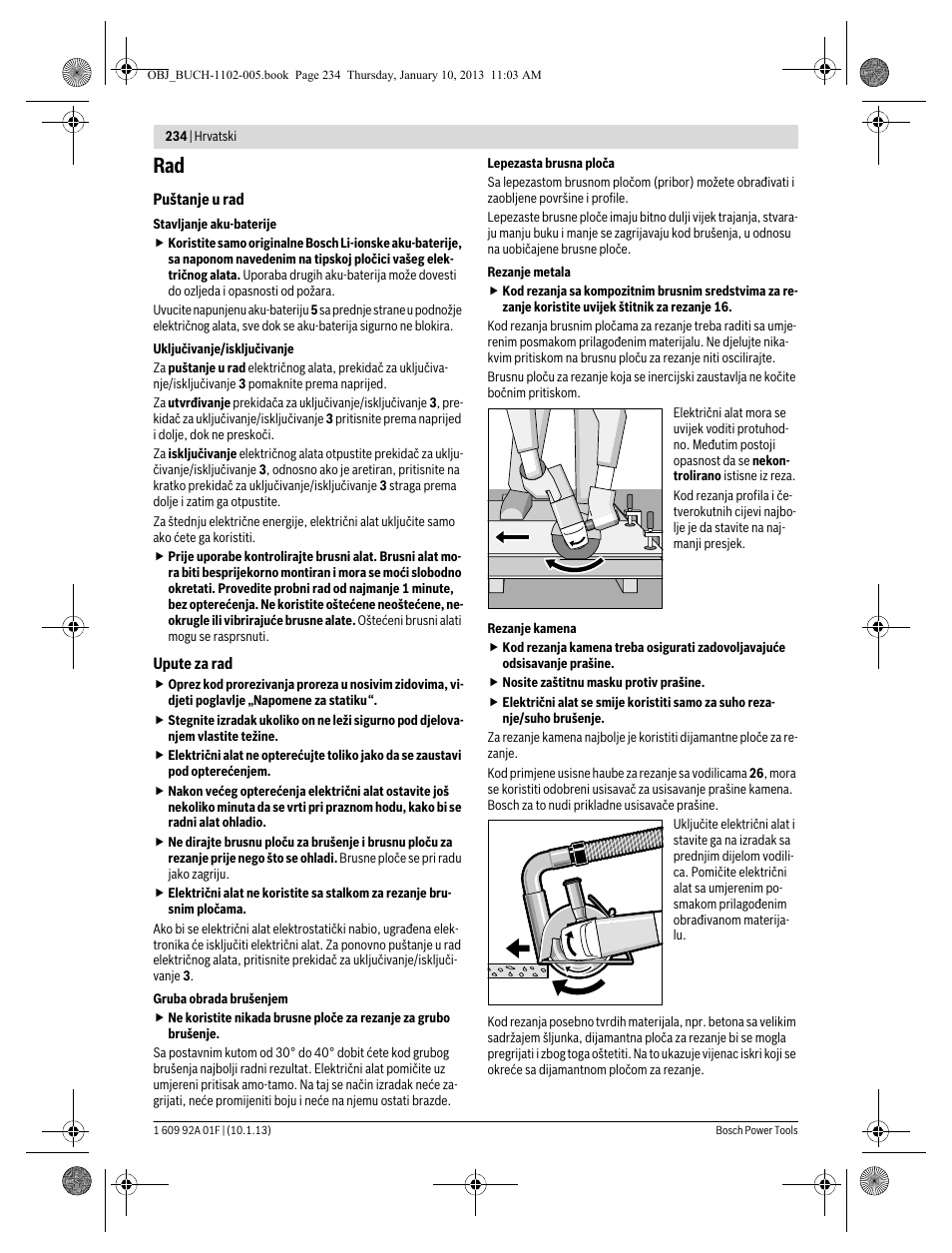 Bosch GWS 18-125 V-LI Professional User Manual | Page 233 / 285