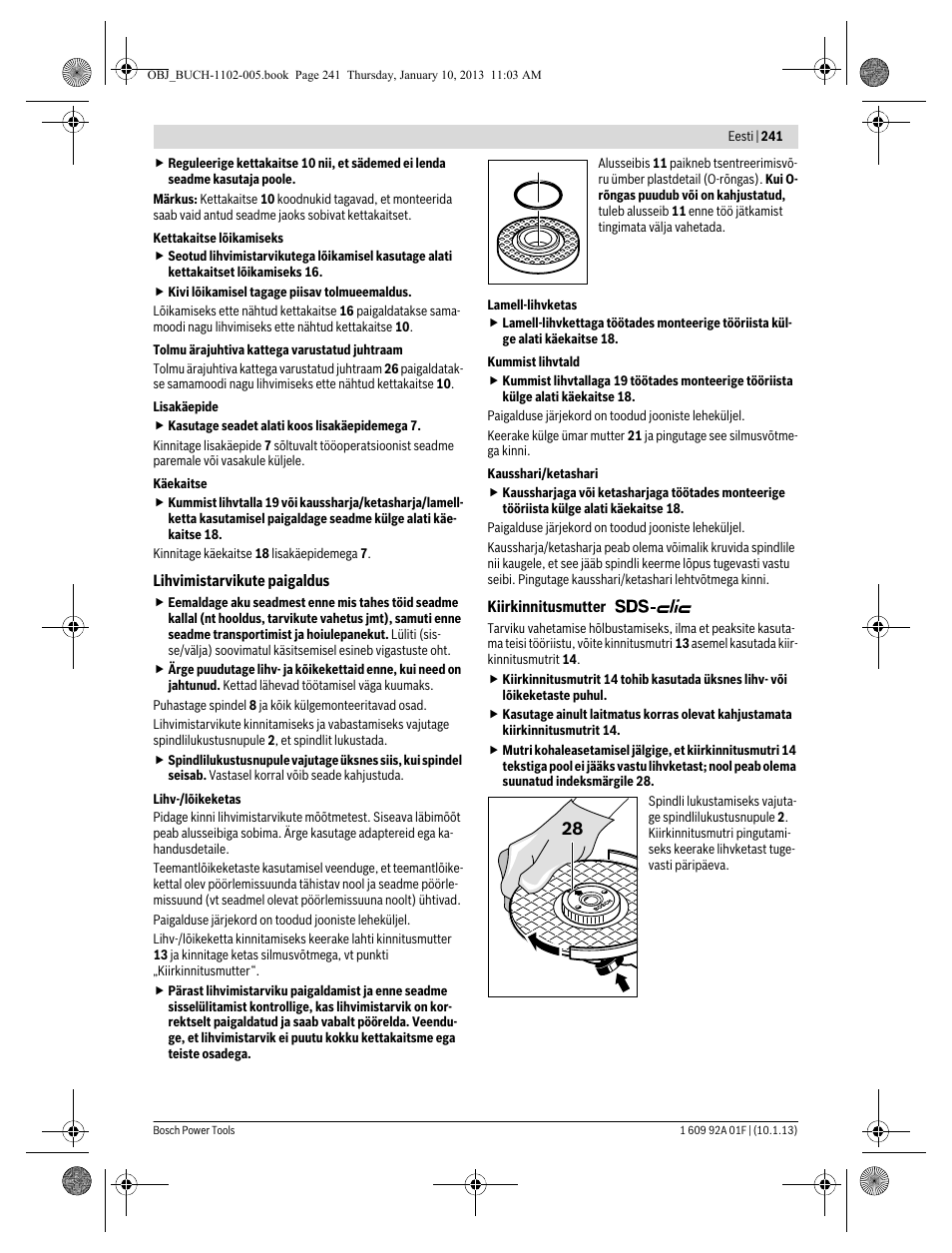 Bosch GWS 18-125 V-LI Professional User Manual | Page 240 / 285