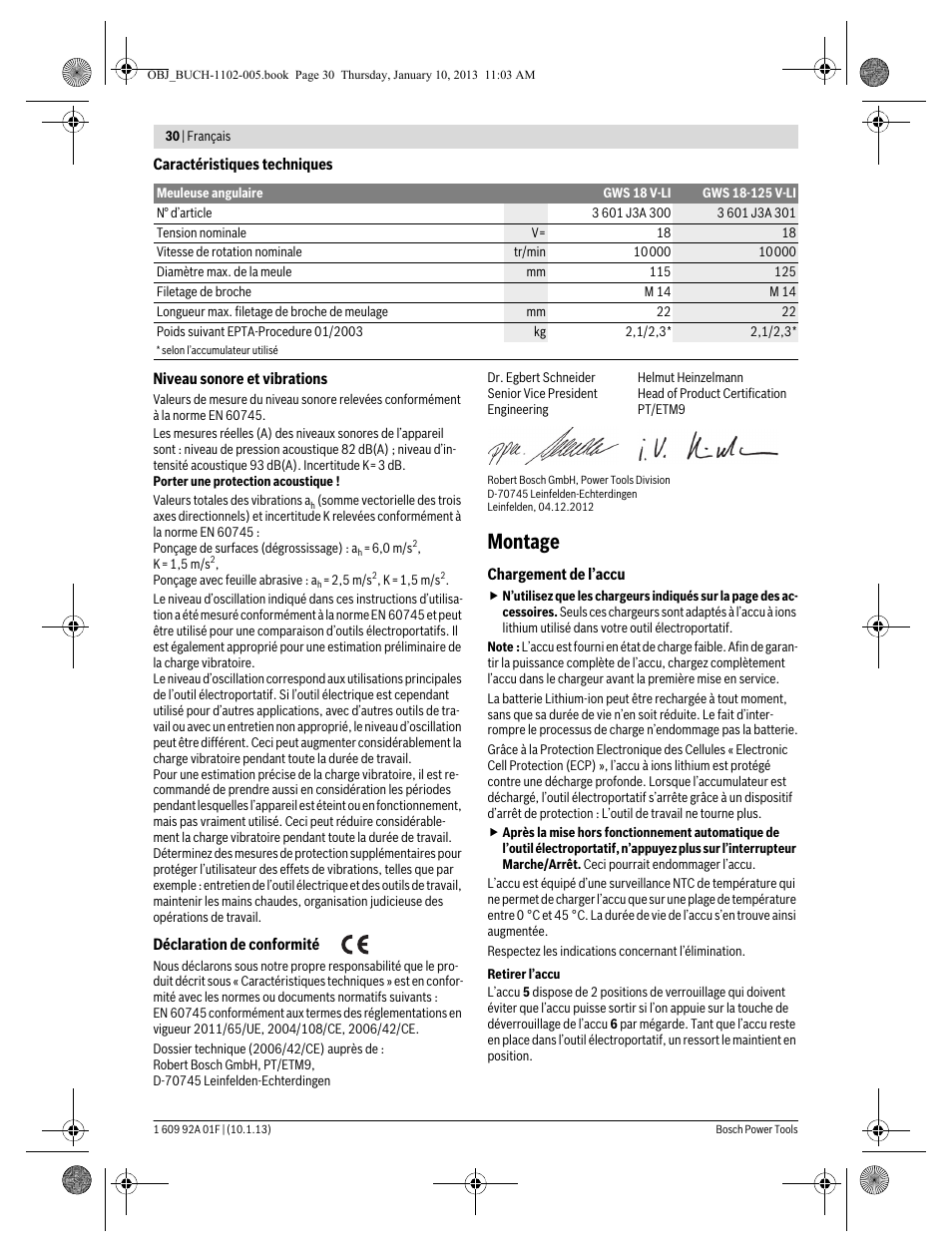 Montage | Bosch GWS 18-125 V-LI Professional User Manual | Page 29 / 285