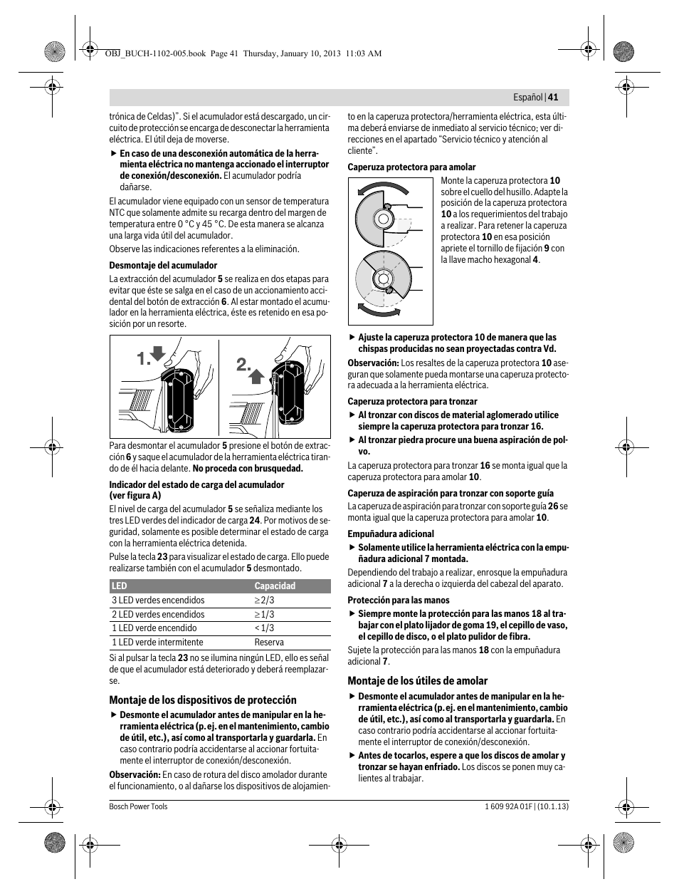 Bosch GWS 18-125 V-LI Professional User Manual | Page 40 / 285