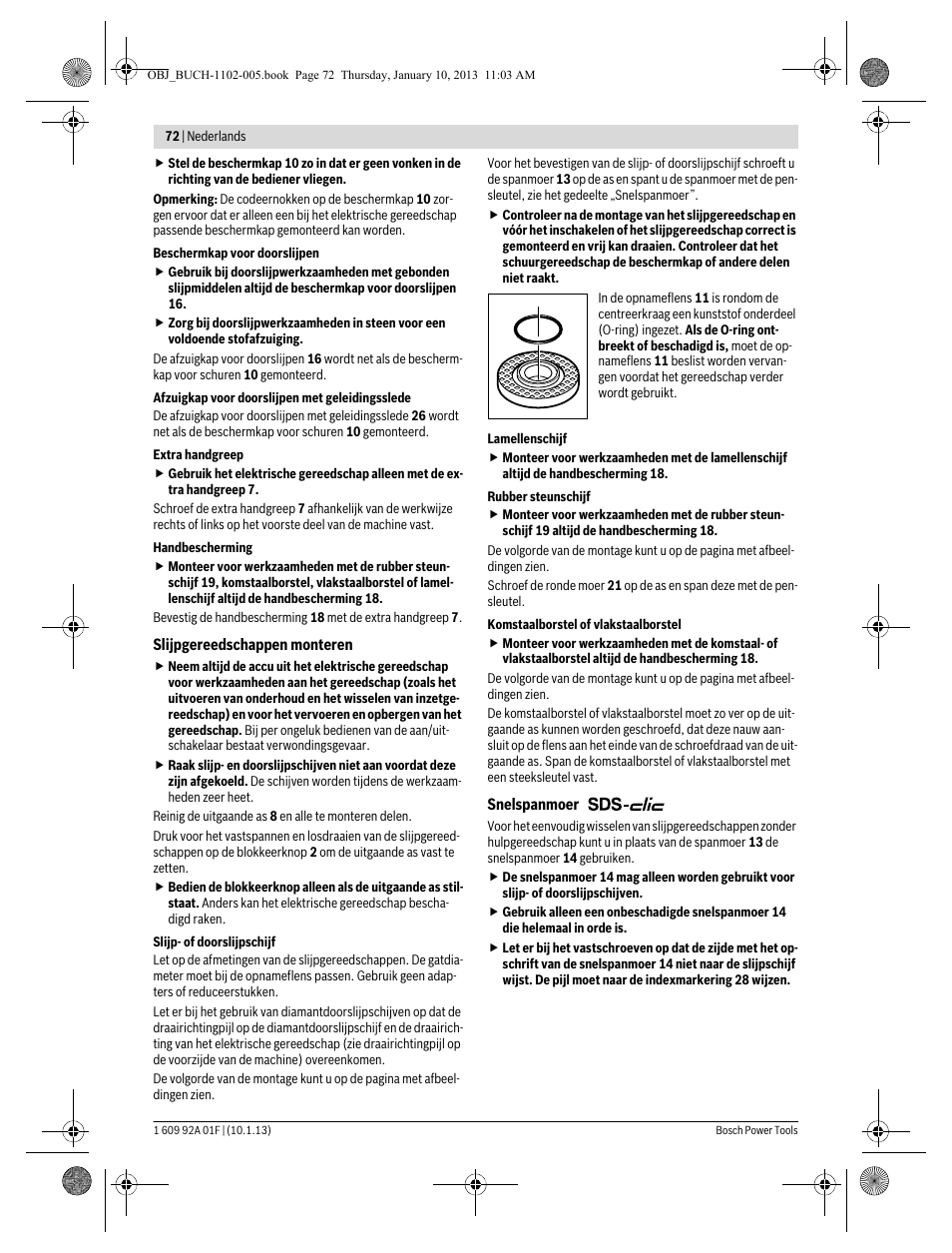 Bosch GWS 18-125 V-LI Professional User Manual | Page 71 / 285