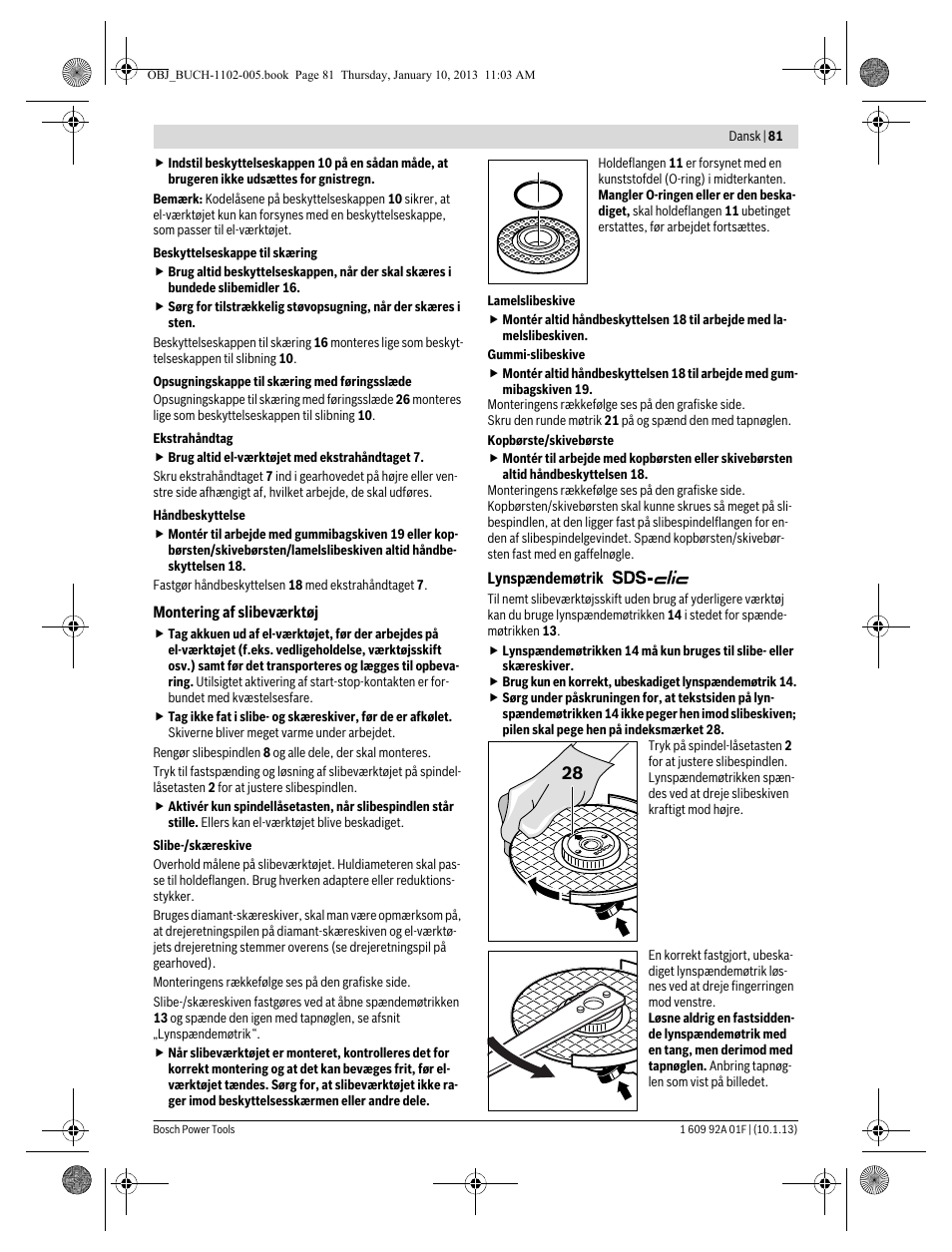 Bosch GWS 18-125 V-LI Professional User Manual | Page 80 / 285