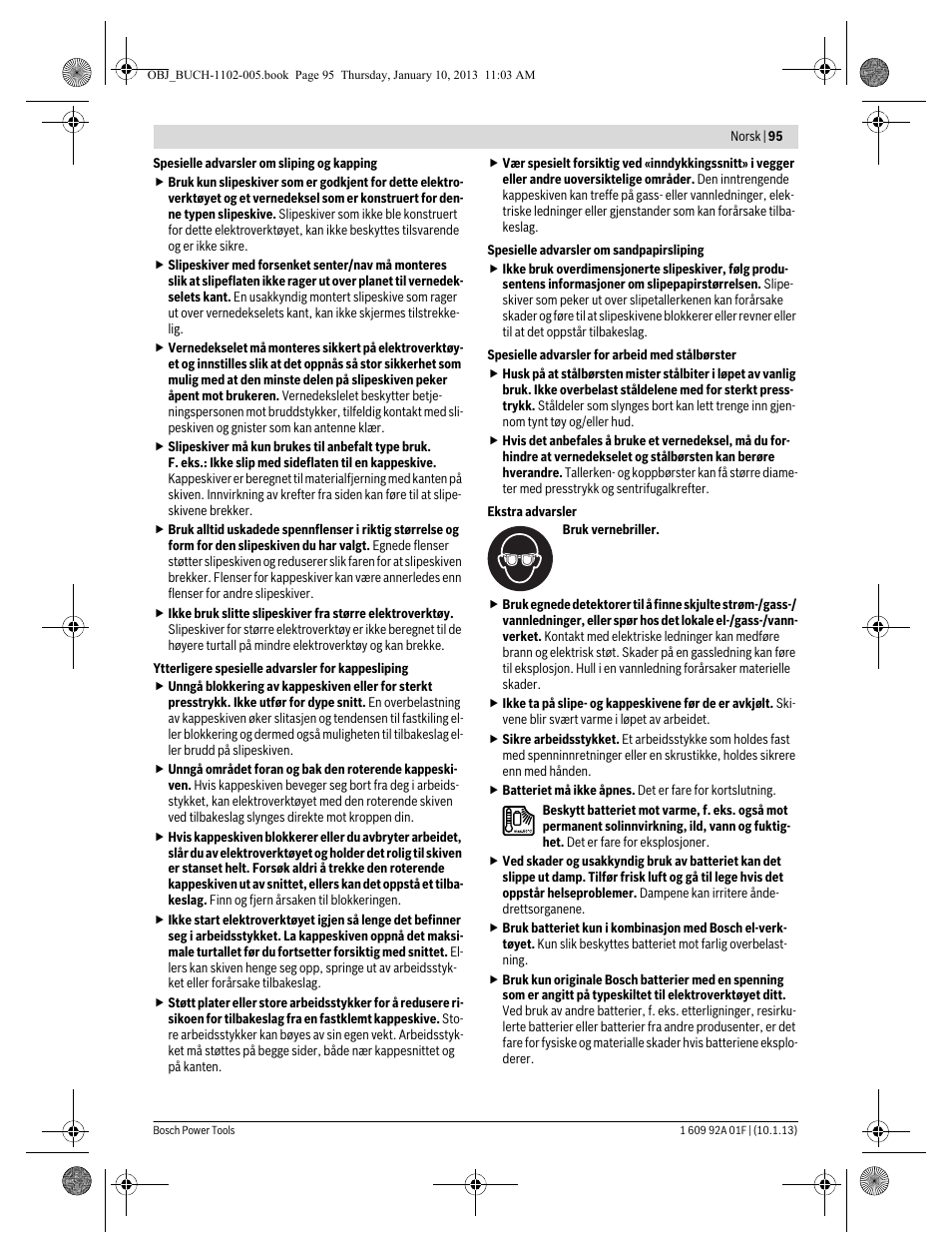 Bosch GWS 18-125 V-LI Professional User Manual | Page 94 / 285