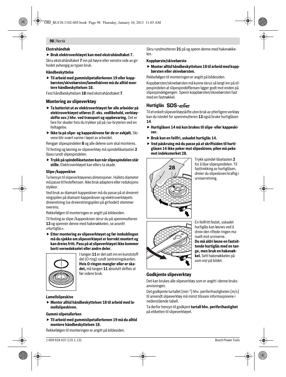 Bosch GWS 18-125 V-LI Professional User Manual | Page 97 / 285