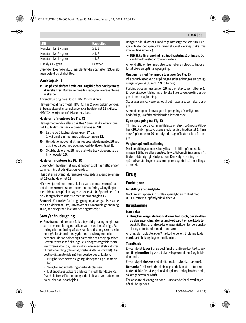 Brug | Bosch GHO 14,4 V-LI Professional User Manual | Page 53 / 180