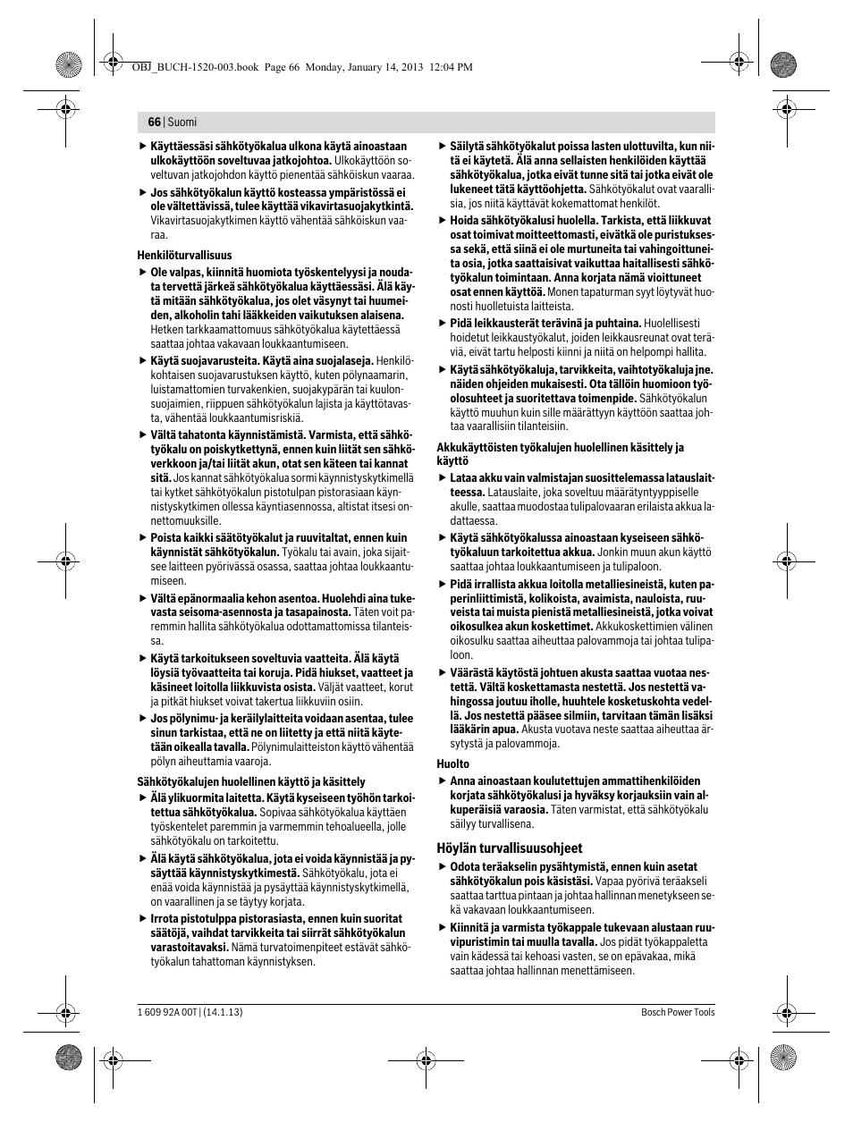 Bosch GHO 14,4 V-LI Professional User Manual | Page 66 / 180